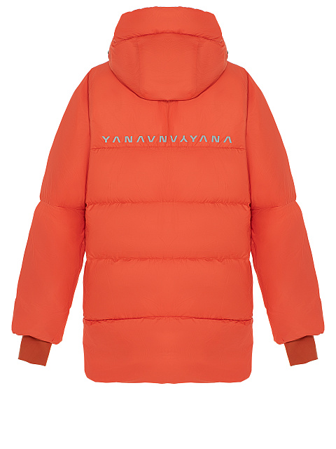 Red Unisex Hooded Puffer Jacket, 2