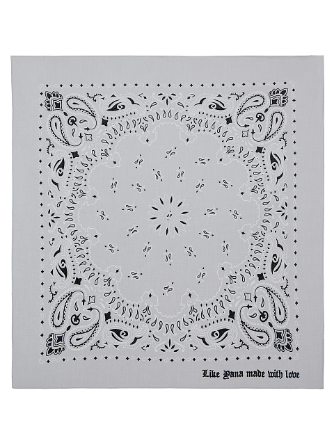Grey Cotton Paisley Printed Bandana, 1 Grey Cotton Paisley Printed Bandana, 1