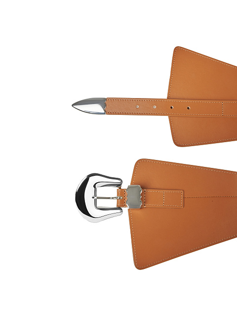 Brown Leather Wide Belt, 2 Brown Leather Wide Belt, 2