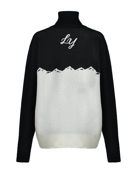 Men's Black & White Santa's Favorite Sweater, 2