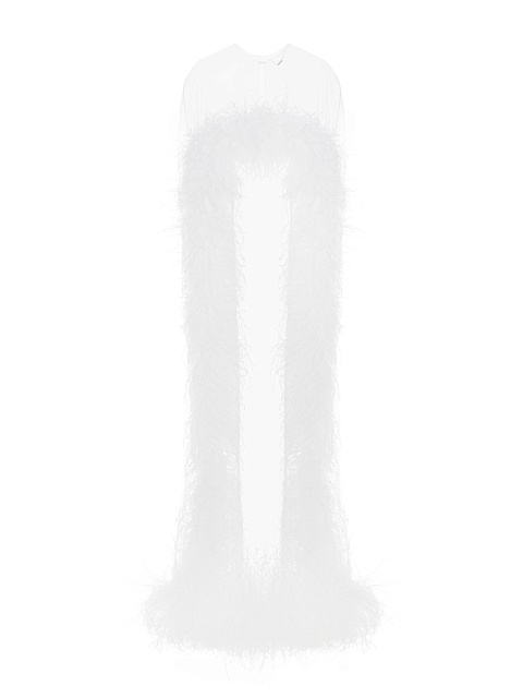 White Boa Trimmed Cape, 2 White Boa Trimmed Cape, 2