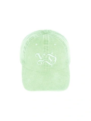 Light Green YD Embroidered Cotton Cap, 2
