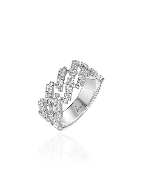 White gold ring with diamonds, 1