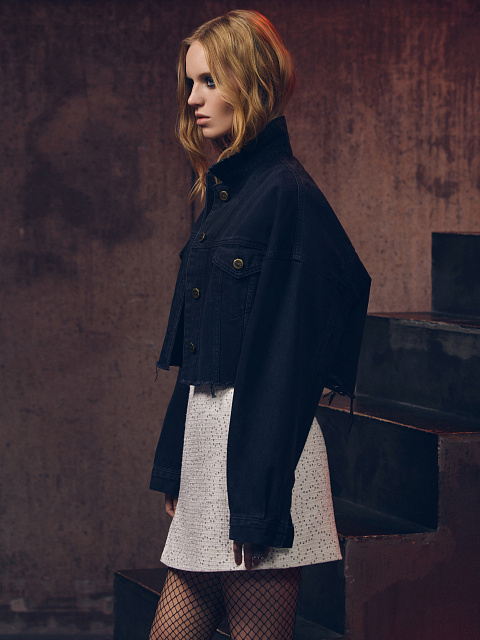 White Tweed & Rhinestone Top & Mini Skirt, 8