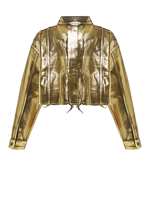 Golden Plated Black Denim Jacket, 2