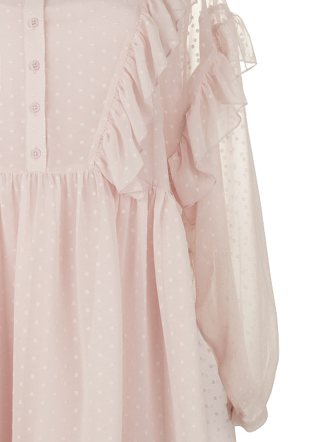 Light Rose Ruffled Mini Dress , 3