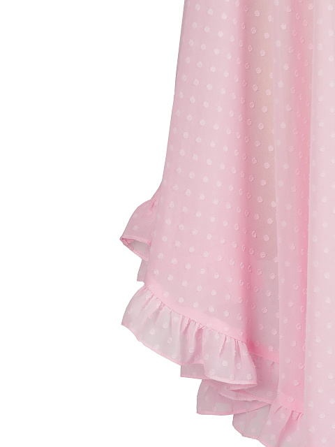Pink Polka-Dot Chiffon Girl's Sundress, 3