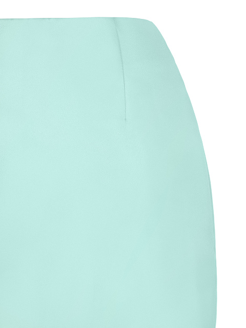 Turquoise Satin Mini Skirt, 3