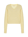 Желтый пуловер из кашемира в стразах