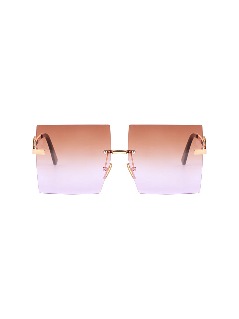 Brown & Pink Gradient Square Sunglasses, 2