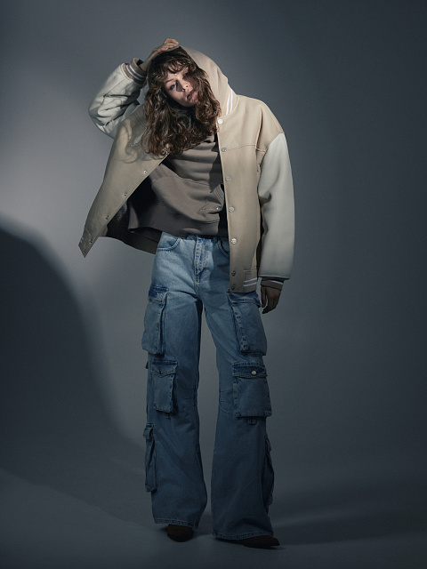 Light Blue Wide Leg Cargo Jeans, 9 Light Blue Wide Leg Cargo Jeans, 9