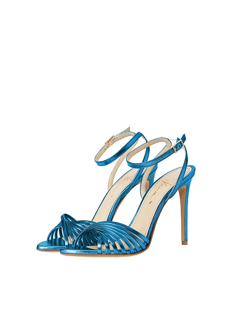 Blue leather sandals, 1