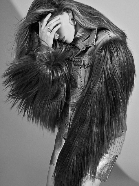 Grey Denim & Yak Fur Jacket, 13 Grey Denim & Yak Fur Jacket, 13