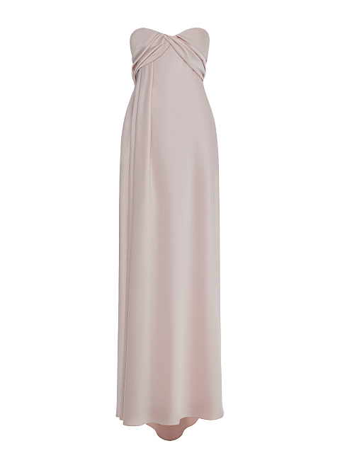 Pink crepe maxi dress, 1