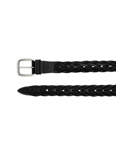 Braided leather belt, 2