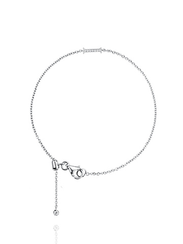 White Gold & Diamonds Letter "I" Bracelet, 1