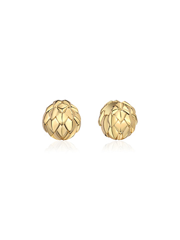 Dragon stud earrings in yellow gold, 1