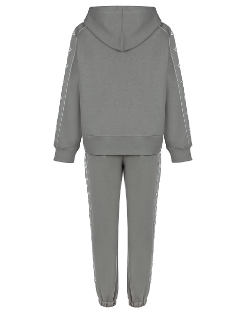 Grey Jersey Set With White Embroidery, 2