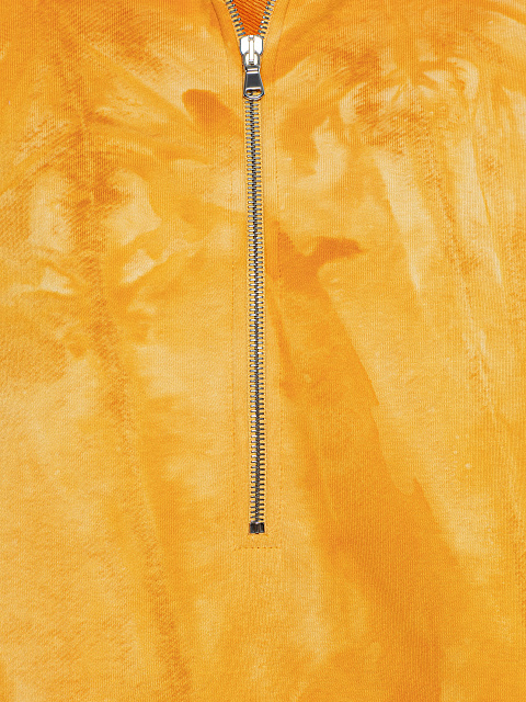 Orange tie-dye tracksuit with cropped sweatshirt and cornflower embroidery, 4