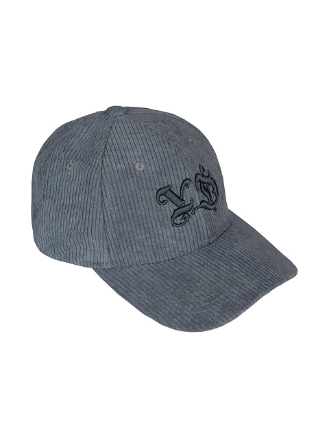 Grey Corduroy YD Embroidered Cap, 1