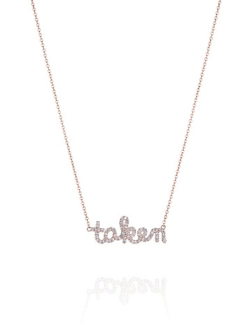 Rose Gold & Diamond "Taken" Necklace, 1