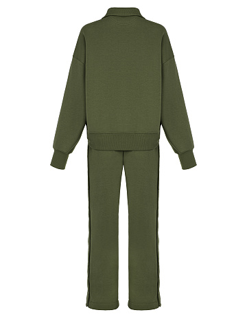 Green "Yana" Embroidered Jersey Suit, 2