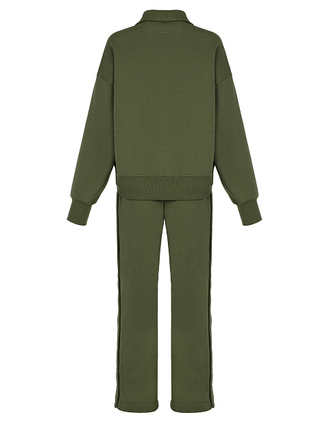 Green "Yana" Embroidered Jersey Suit, 2