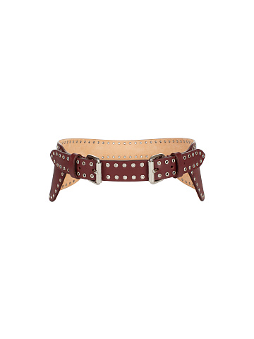 Bordeaux Leather Belt, 1