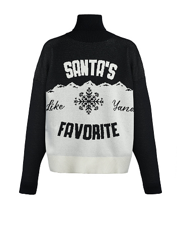 Black & White Santa's Favorite Sweater, 1