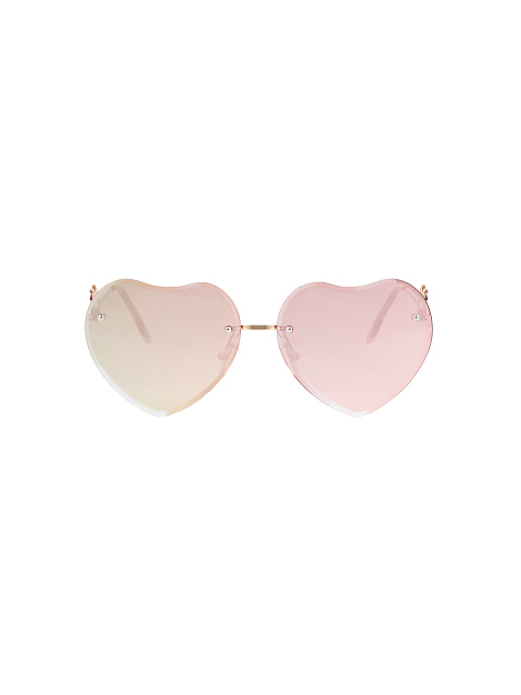 Pink Mirroed Heart-Shaped Sunglasses, 2