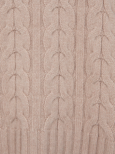 Pink Cashmere Cable Knit Sweater, 3