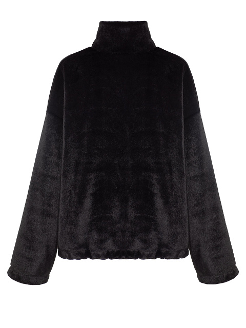 Black Eco-fur Sweatshirt, 2