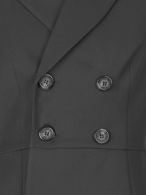 Grey Double-Breasted Peplum Pantsuit, 4 Grey Double-Breasted Peplum Pantsuit, 4