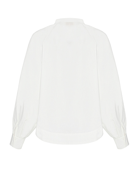 White Cotton Cropped Shirt, 4 White Cotton Cropped Shirt, 4