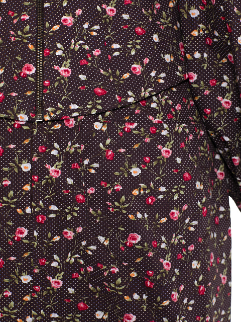 Brown Floral Print Top and Mini Skirt Set, 4 Brown Floral Print Top and Mini Skirt Set, 4