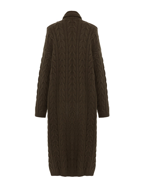 Khaki Knitted Cashmere Coat, 2