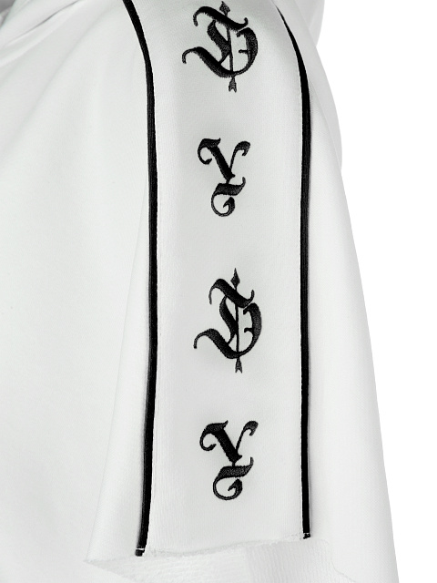 White & Black Embroidery Jersey Set, 4