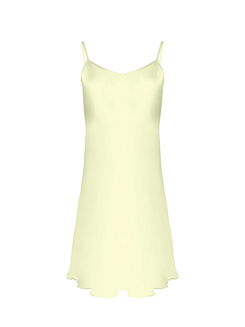 Lemon Yellow Polka Dot Chiffon Midi Dress, 3