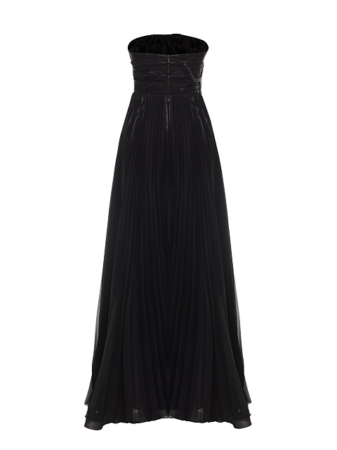 Black chiffon maxi dress with crystal embroidery, 2