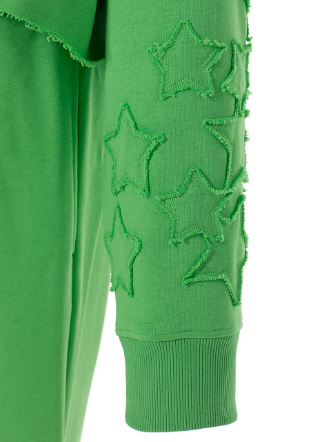 Green cotton tracksuit with stars, 5