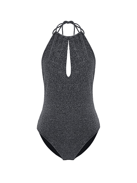 Grey Lurex Jersey Bodysuit, 1