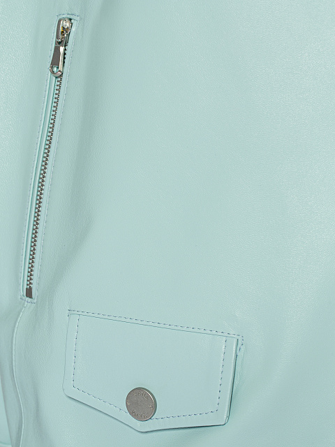 Blue Oversized Leather Vest, 3