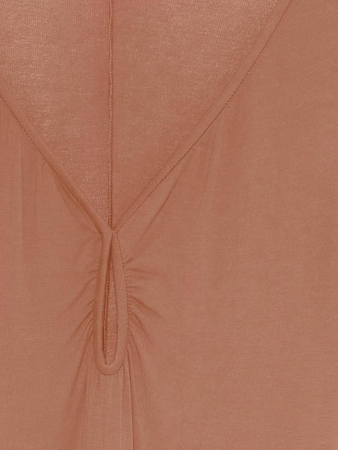 Beige Rayon Jersey Maxi Dress, 3