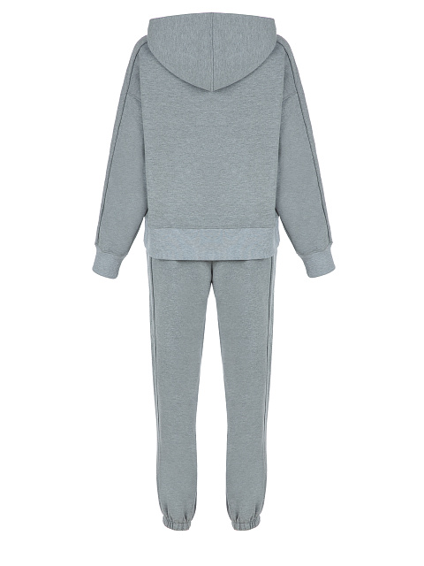 Grey Jersey Set With Lily Embroidery, 2