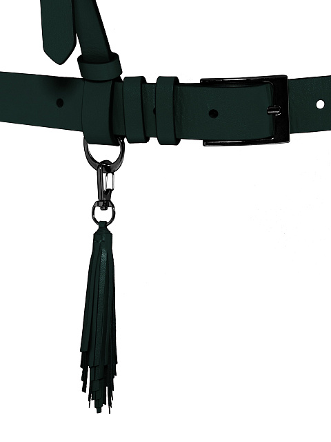 Dark green leather harness, 3