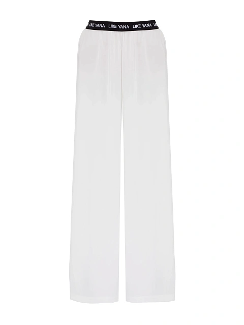 White Satin Top & Pants Set, 3