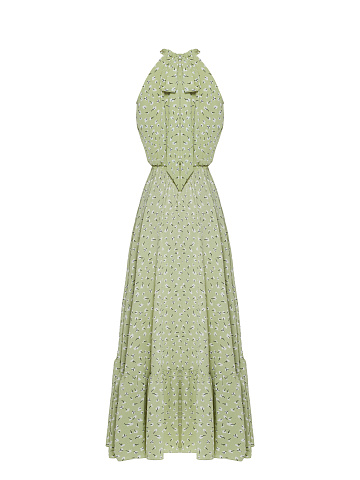Green Floral Maxi Dress, 2