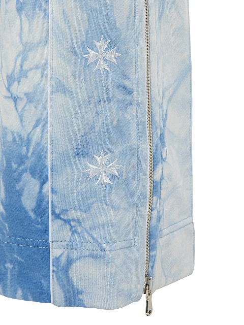 Light blue tie-dye tracksuit with cropped sweatshirt and cornflower embroidery, 6