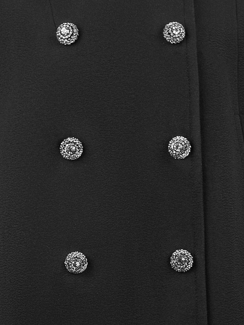 Black Double-Breasted Wool Cape, 3 Black Double-Breasted Wool Cape, 3