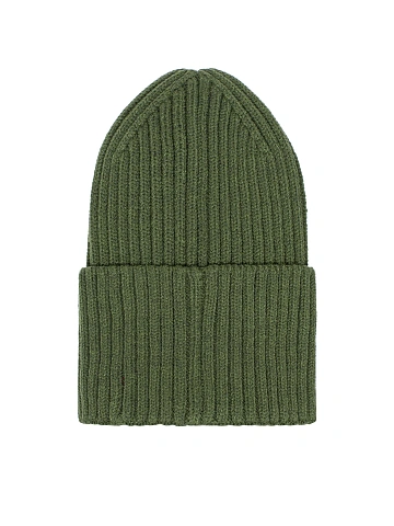 Green Ribbed Beanie Hat, 2